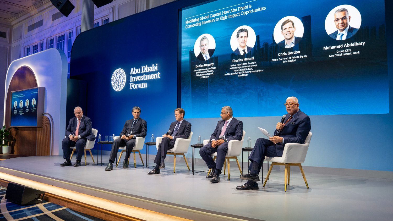 Investment forum panel, Manhattan